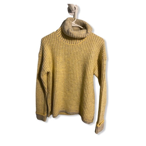 Caslon Turtleneck Sweater Yellow Grey Heather - Picture 3 of 7